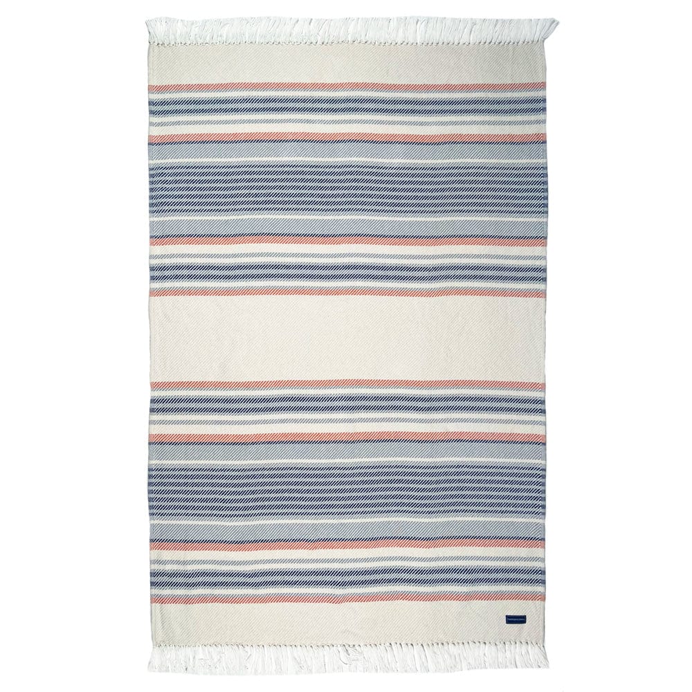 Adirondack Cotton Throw - Natural/Navy - Image 4