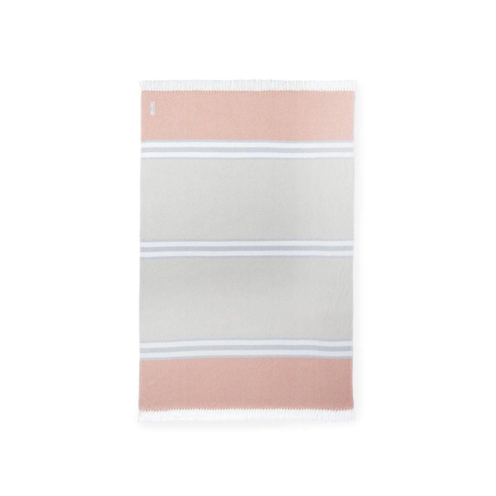 Allagash Cotton Throw - Oyster/Dove Gray/Bittersweet - Image 3