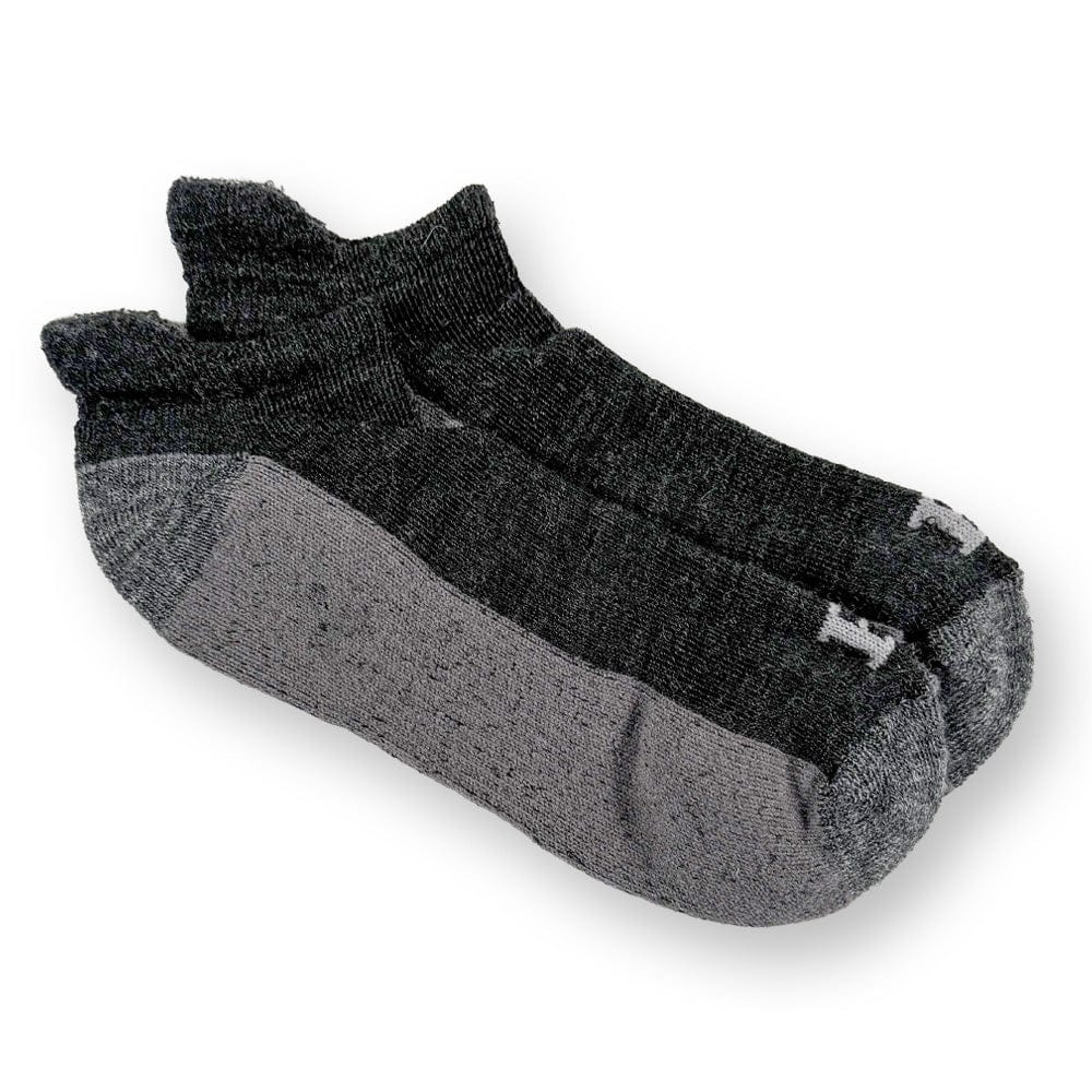Ankle Runner Wool Socks - Charcoal