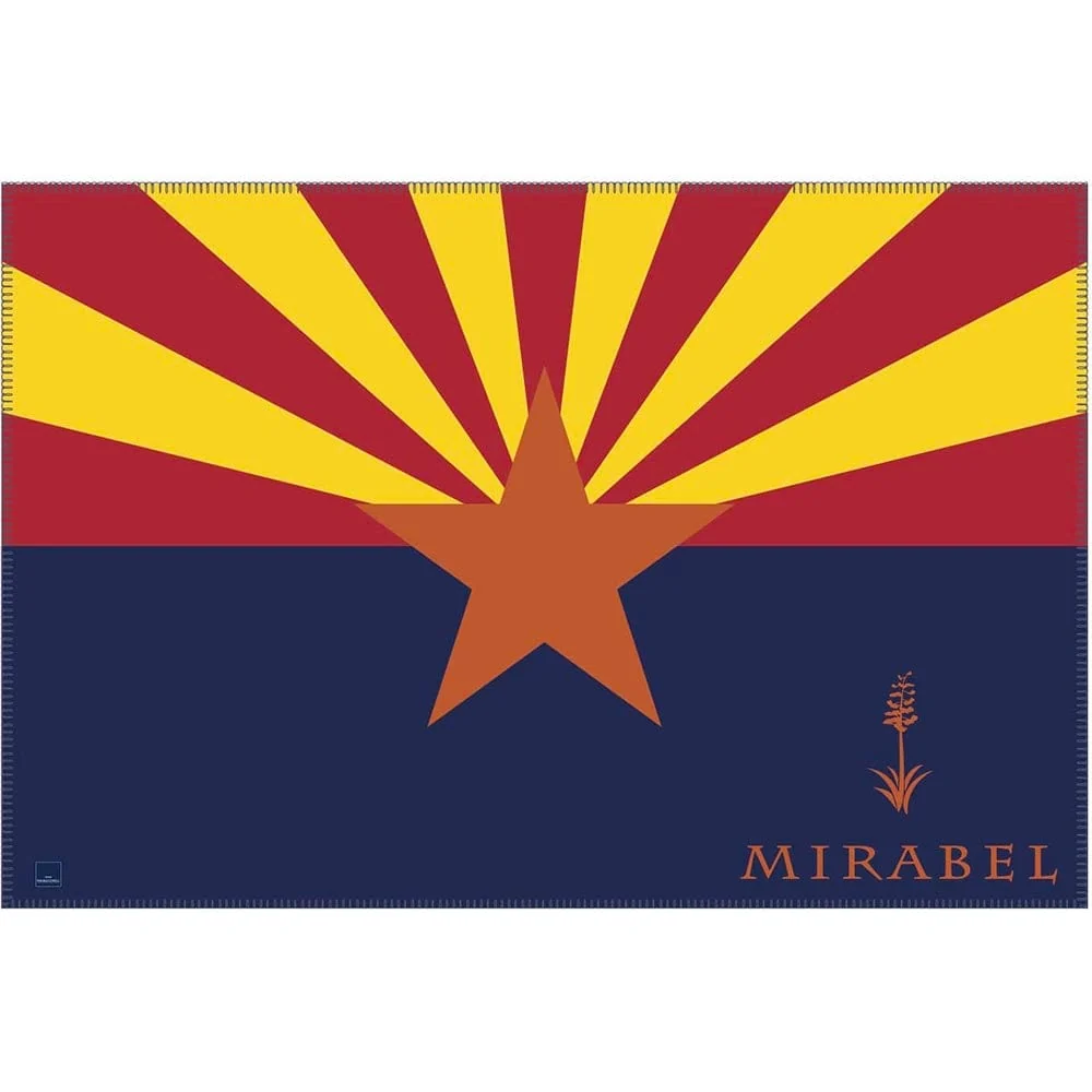 Arizona Flag Wool Throw With Mirabel Logo