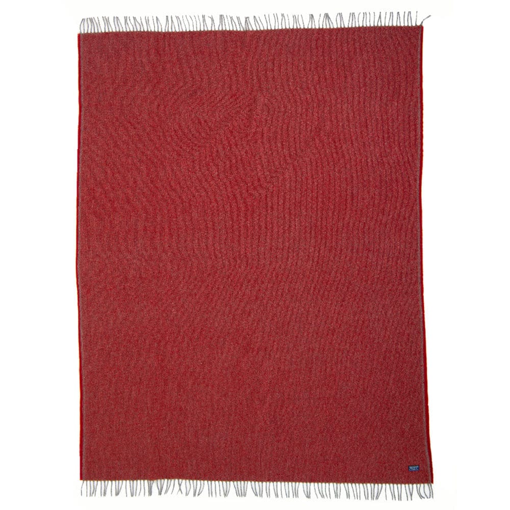 Ashby Wool Throw Blanket - Red - Image 4