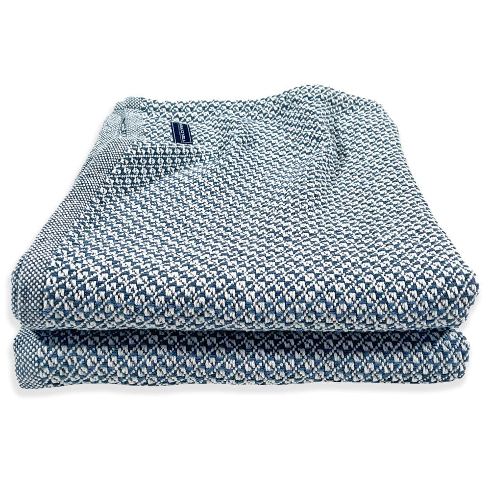 Bar Harbor Cotton Blanket - Indigo - Image 4