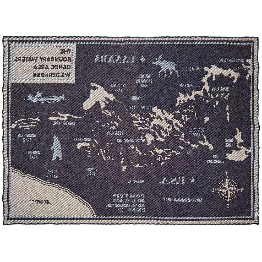BWCA Map Wool Throw Blanket - Image 3