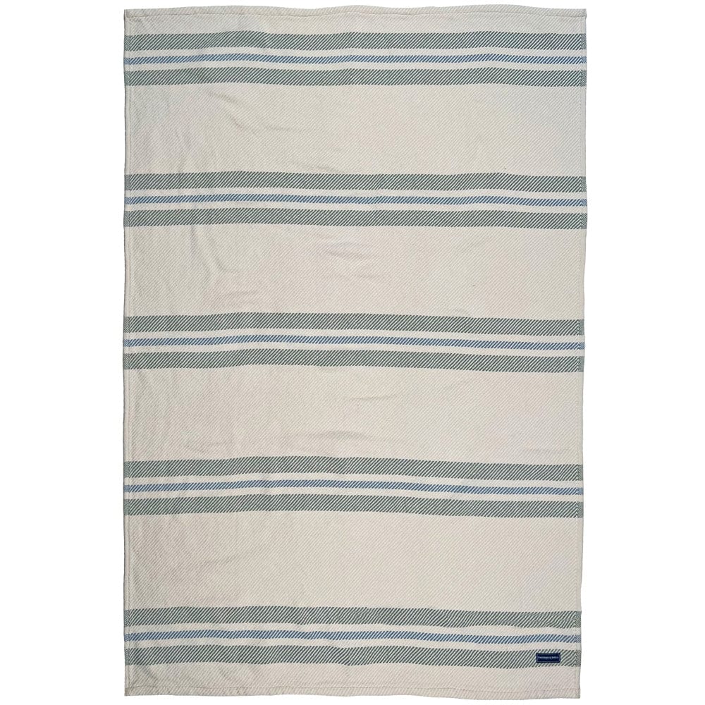 Cabin Cotton Throw - Natural/Tea/Misty Blue - Image 4
