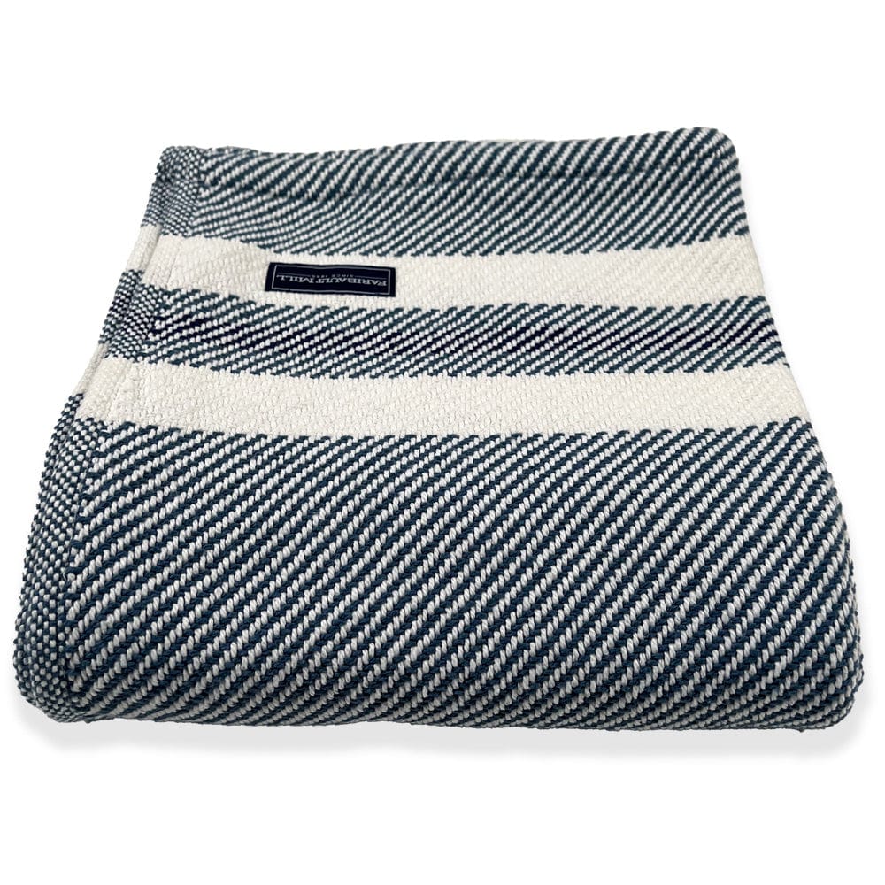 Cabin Cotton Throw - White/Indigo/Navy - Image 7