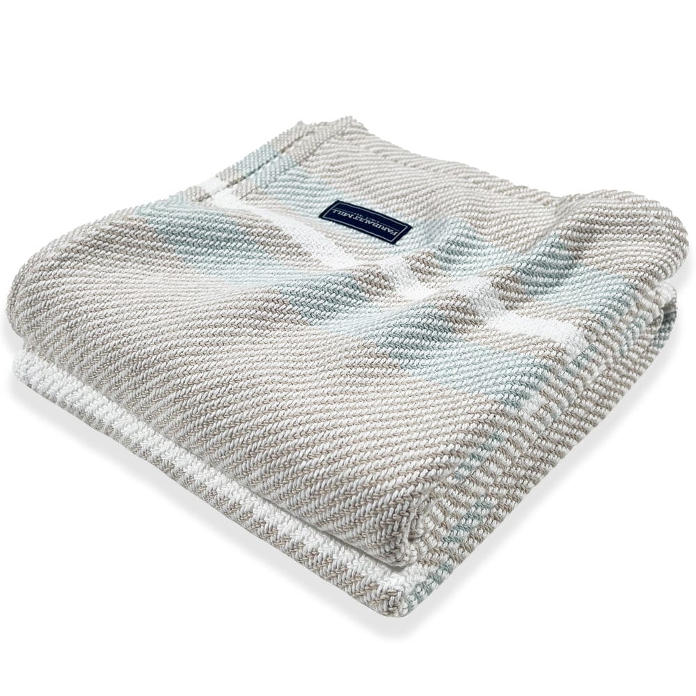 Cabin Cotton Throw - White/Oyster/Surf - Image 6