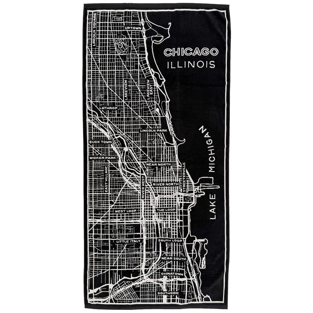 Chicago Map Towel