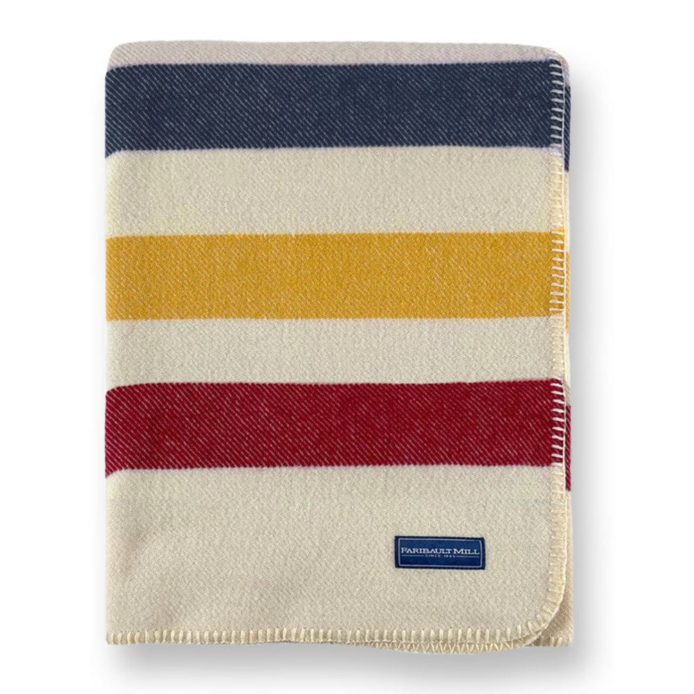 Color Variation Factory Second Bone White Frontier Wool Throw Blanket