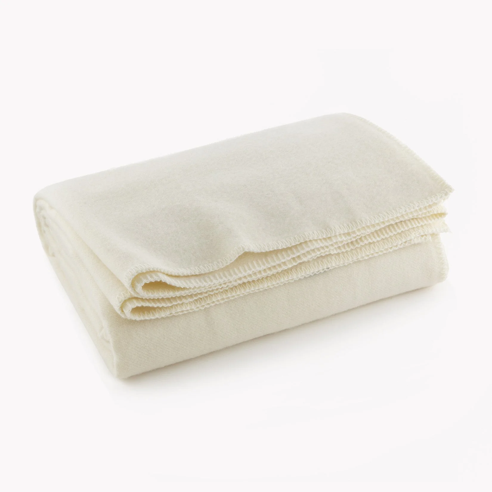 Color Variation Factory Second Pure & Simple Bone/White Wool Blanket - Image 3