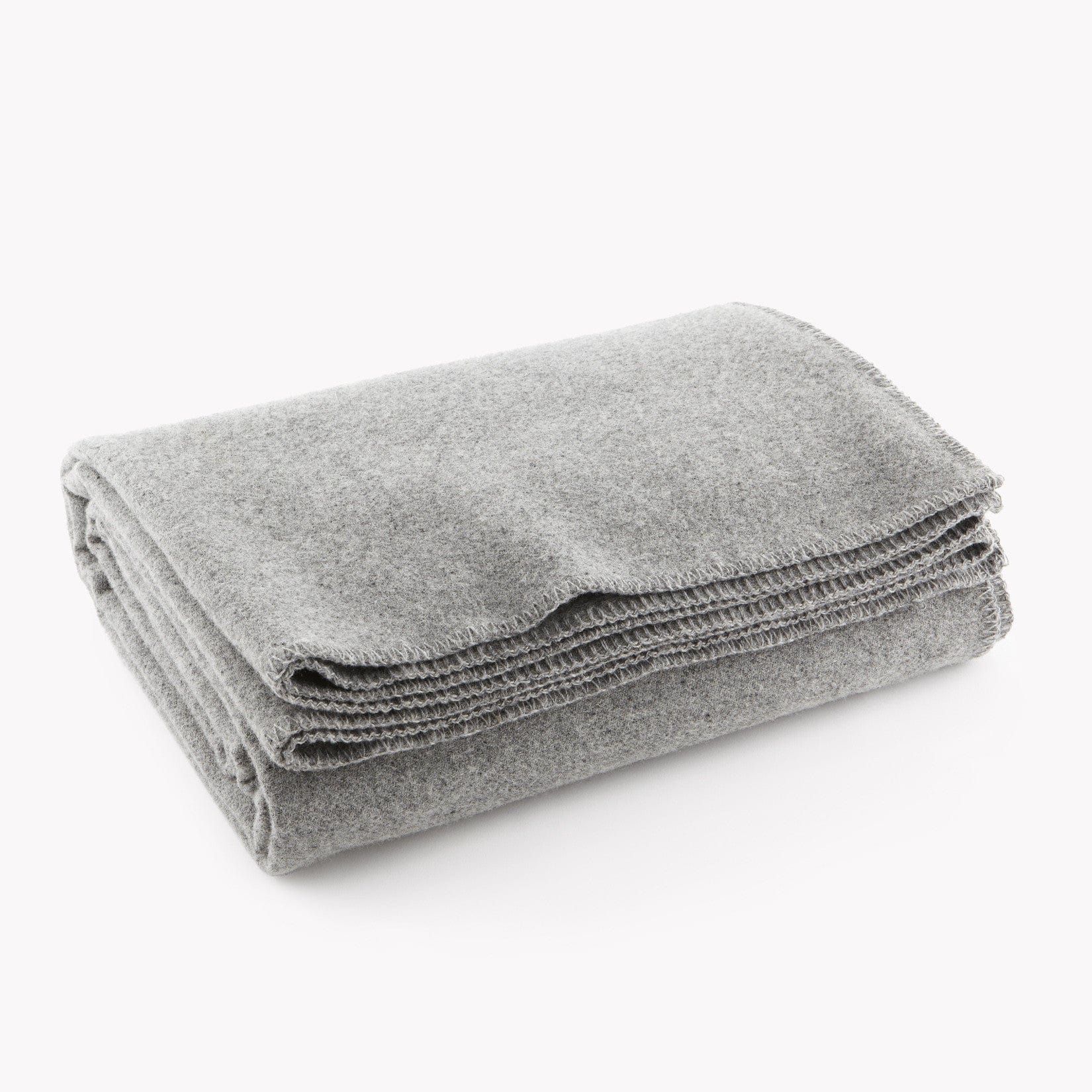 Color Variation Factory Second Pure & Simple Wool Blanket - Heather Gray - Image 2