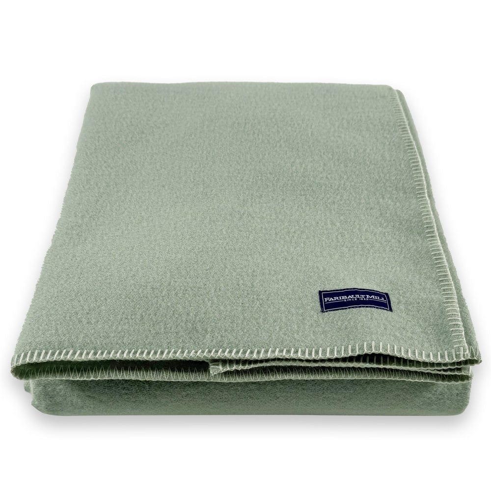 Pure & Simple Wool Blanket - Sea Glass Green - Image 5