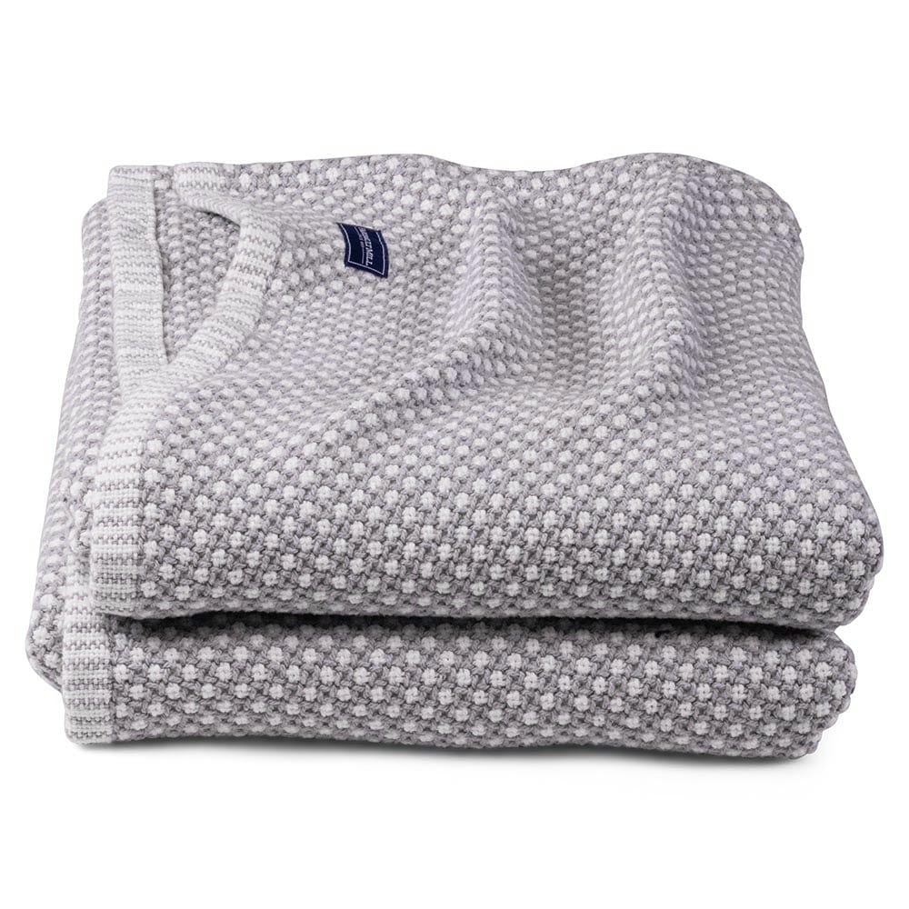 Edgecomb Cotton Blanket - Dove Gray - Image 3