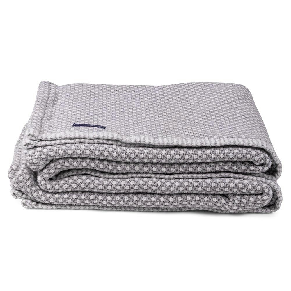 Edgecomb Cotton Blanket - Dove Gray - Image 4