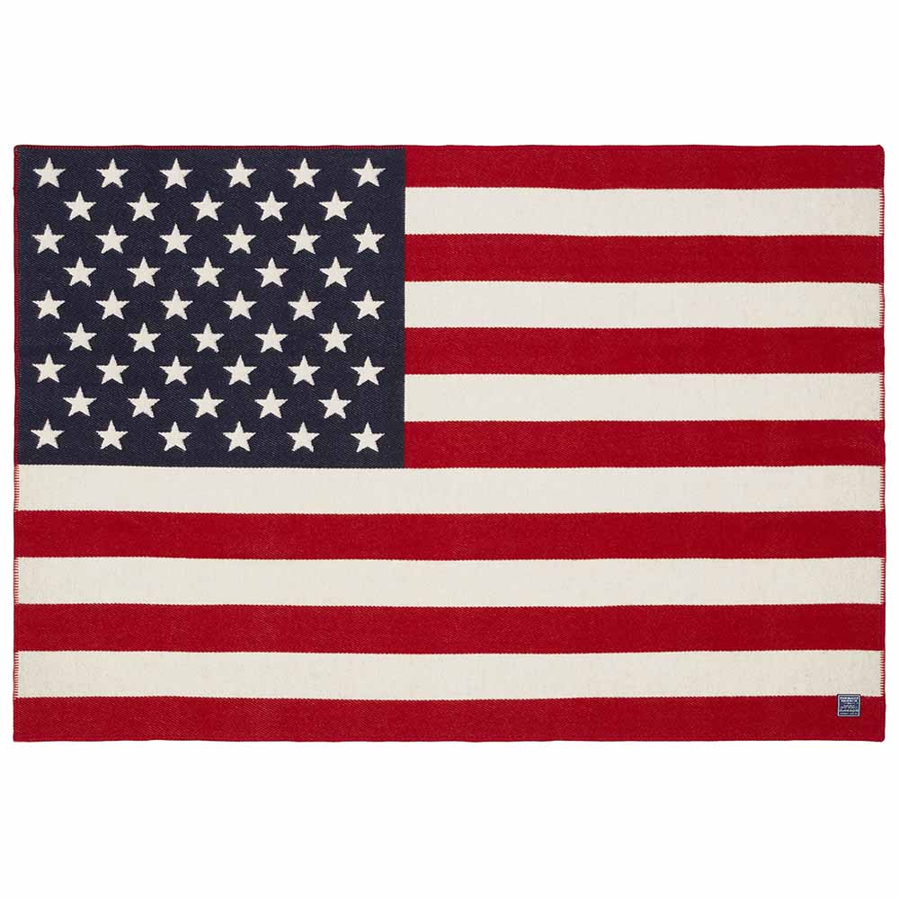 Factory Second American Flag Red/White/Navy Wool Throw