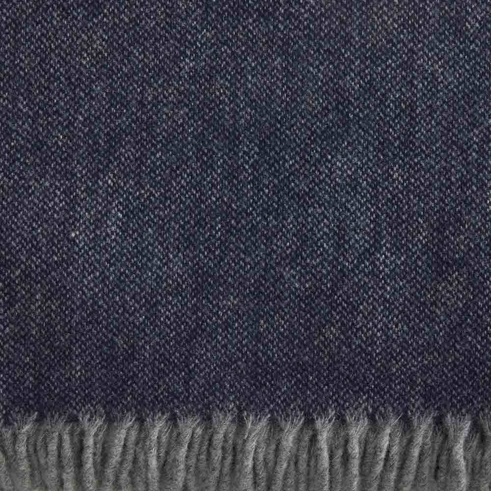 Factory Second Ashby Twill Wool Throw - Navy - Image 4