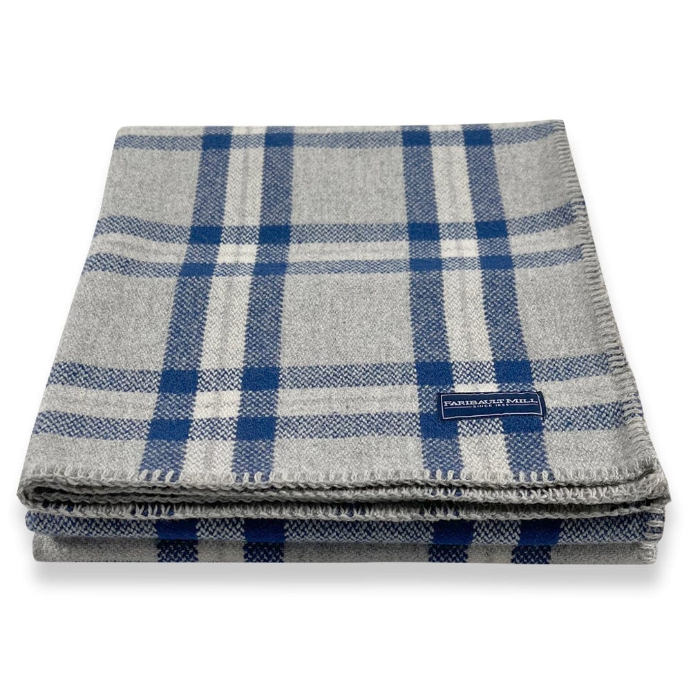 Factory Second Minnehaha Falls Wool Throw - Blue - Image 4