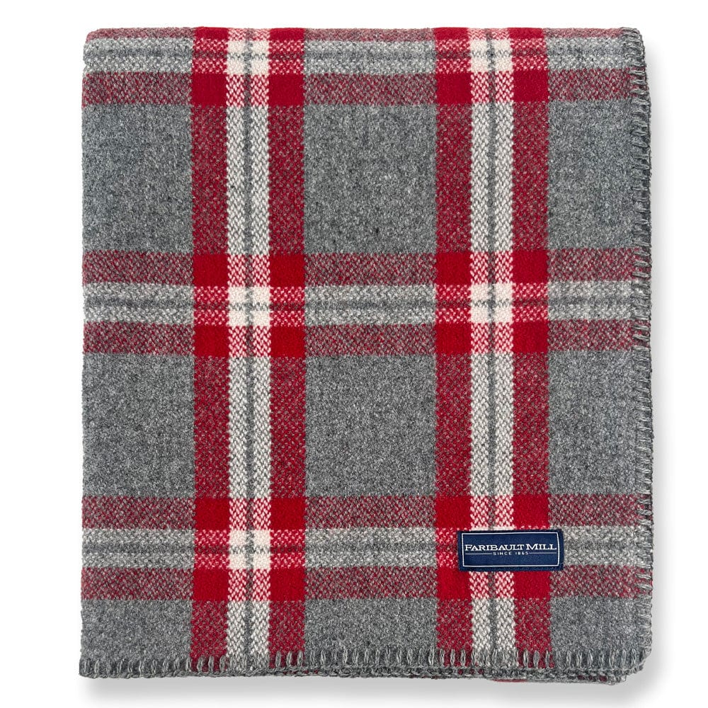 Minnehaha Falls Wool Throw - Red - Image 3
