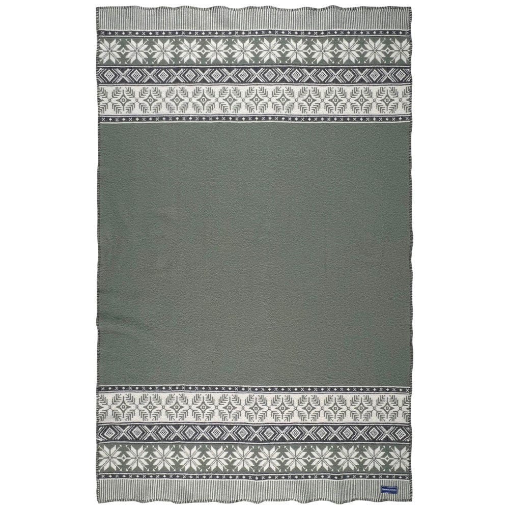 Factory Second Nordic Wool Throw Blanket - Sage Green - Image 3