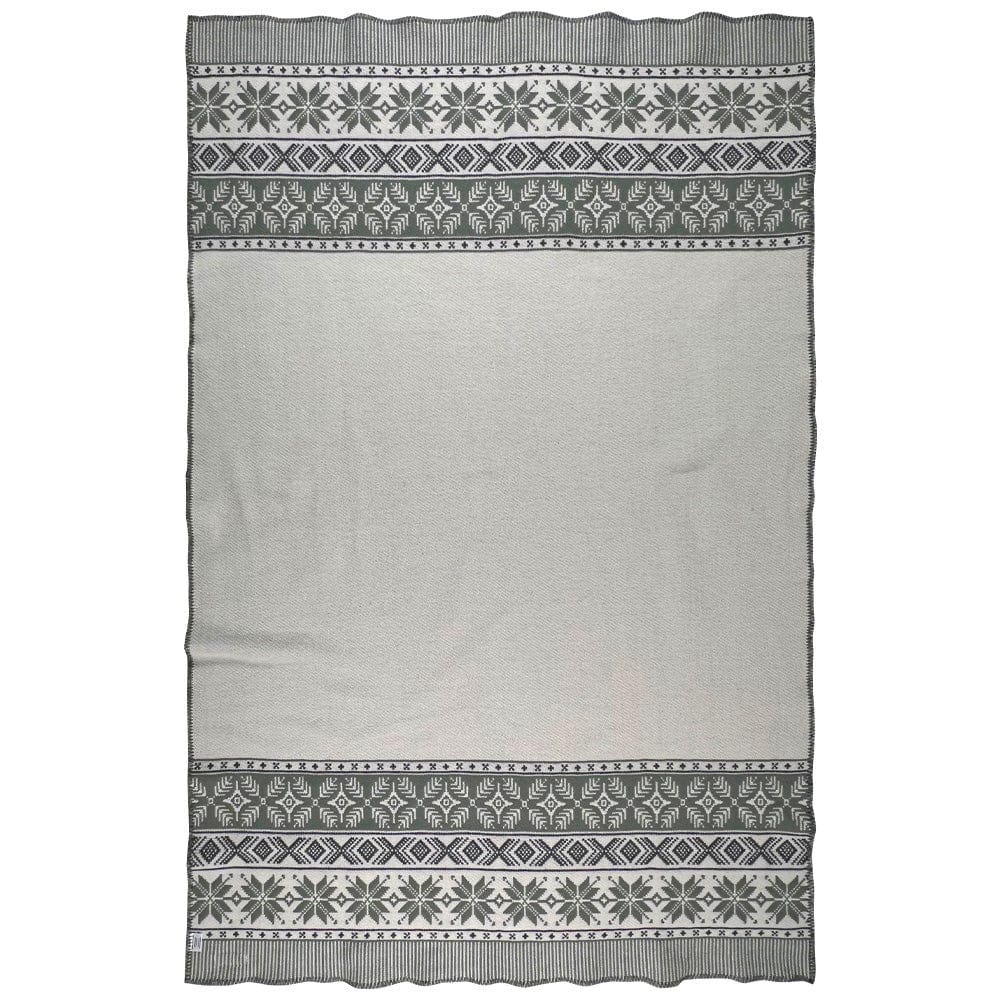 Factory Second Nordic Wool Throw Blanket - Sage Green - Image 7