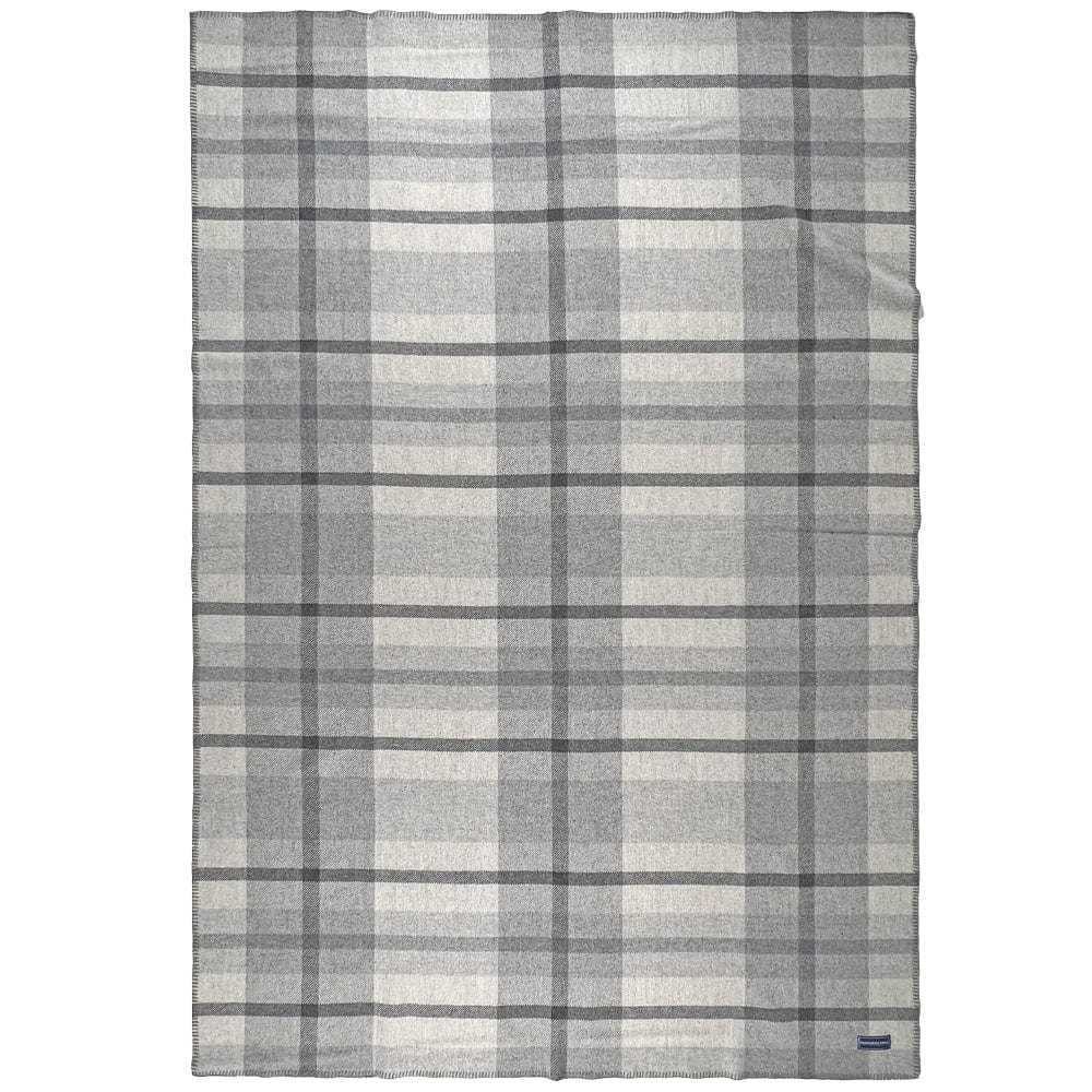 Factory Second Northfield Plaid Wool Throw Blanket - Gray - Image 5
