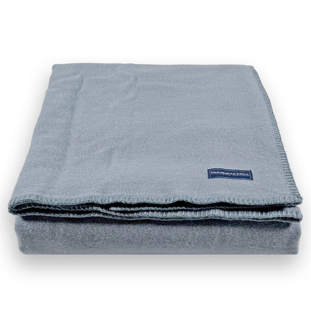 Pure & Simple Wool Blanket - Sky Blue - Image 5