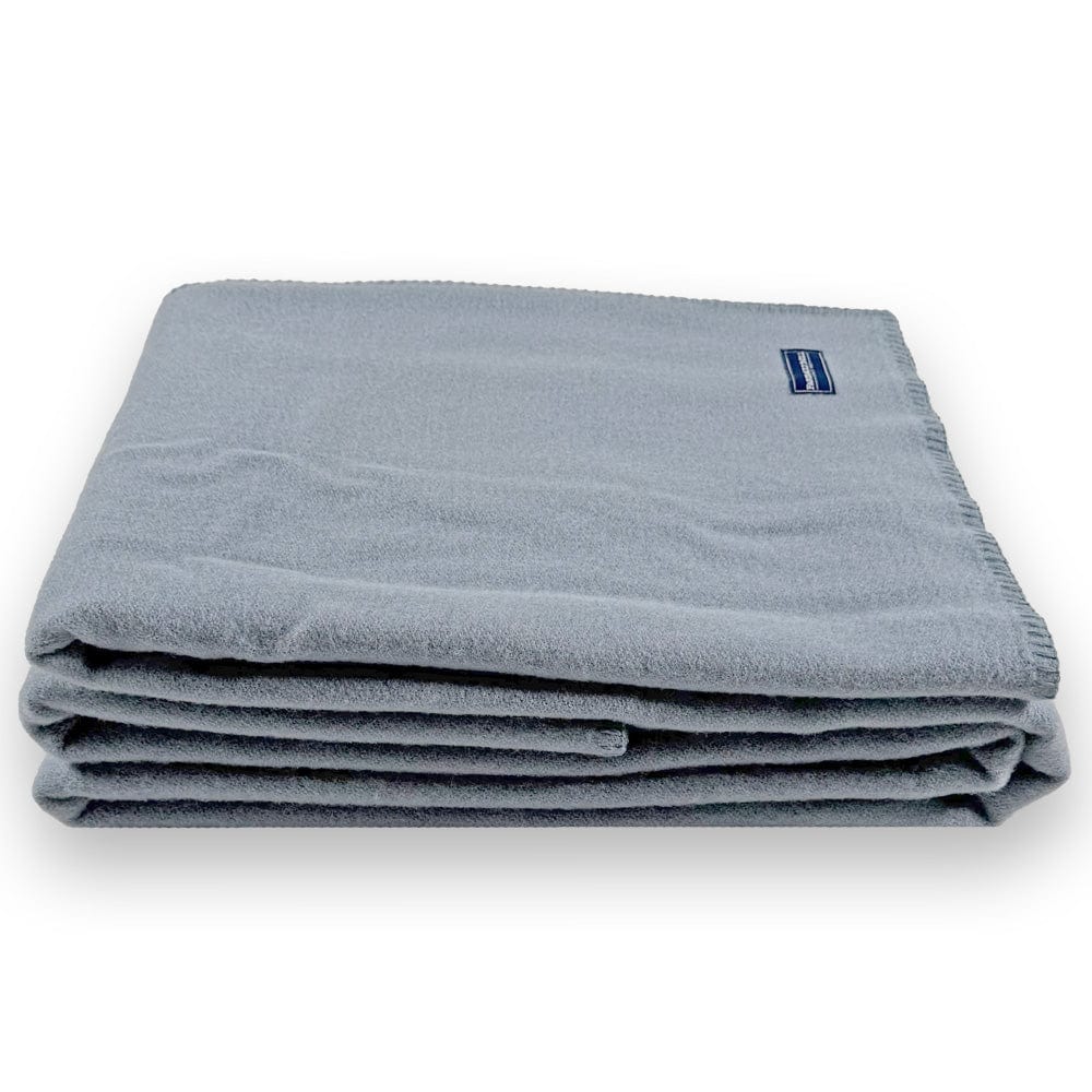 Pure & Simple Wool Blanket - Sky Blue - Image 4
