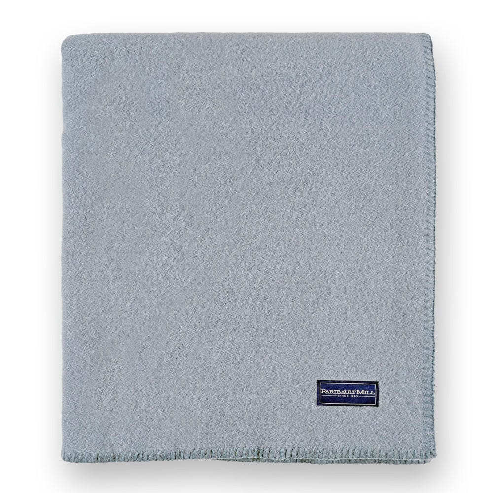 Pure & Simple Wool Blanket - Sky Blue - Image 3