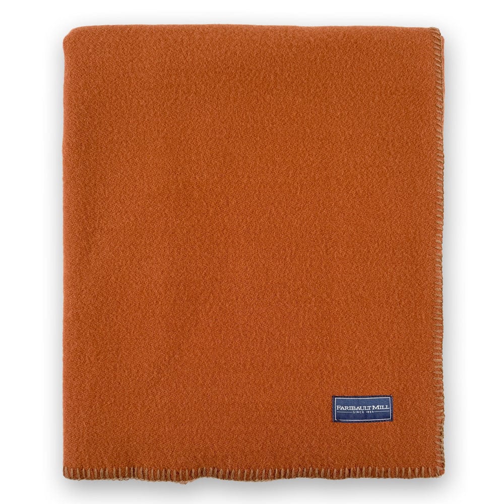 Pure & Simple Wool Blanket - Terracotta - Image 3
