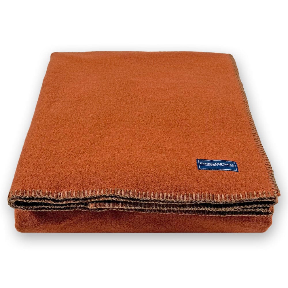 Pure & Simple Wool Blanket - Terracotta - Image 6