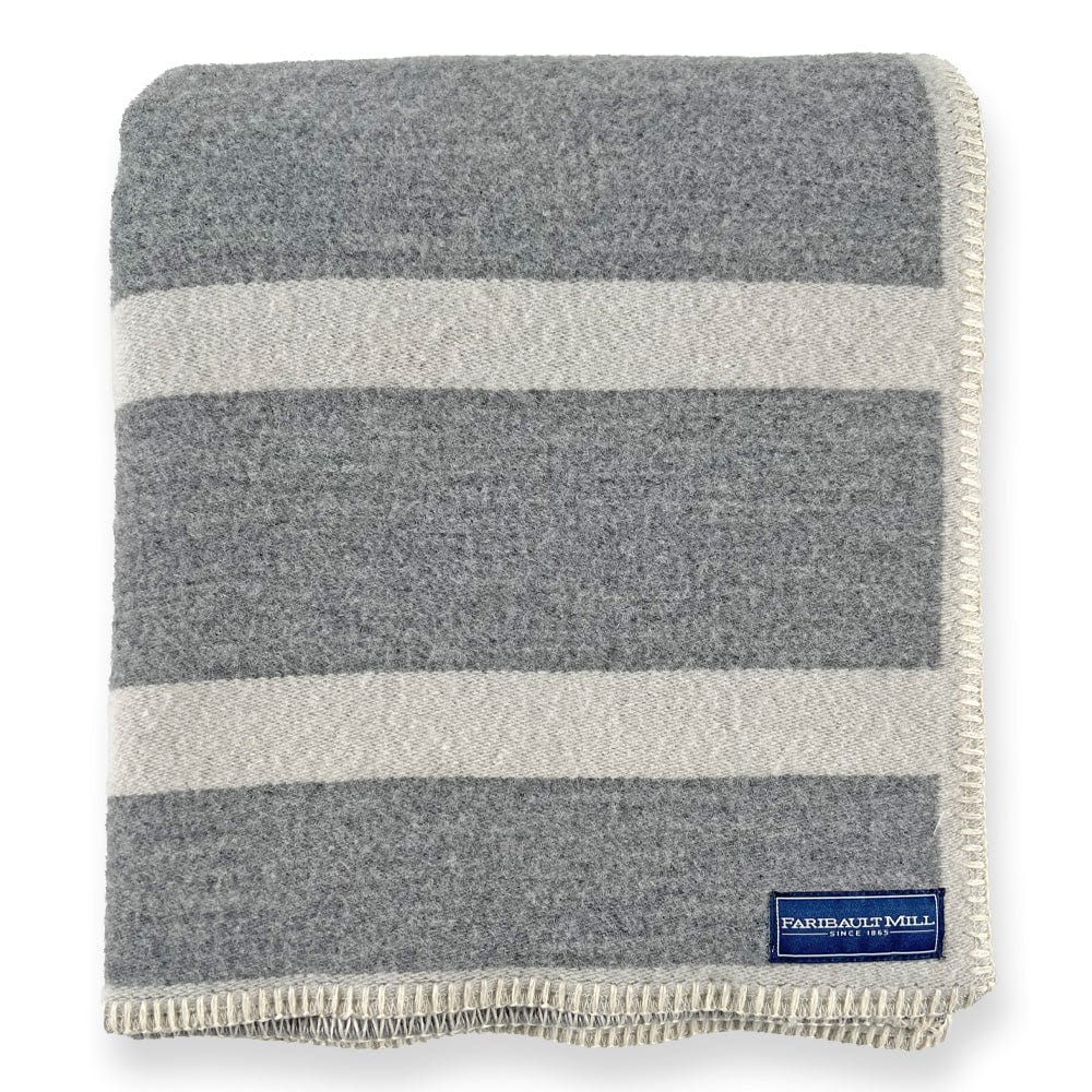 Factory Second Reversible Framed Wool Throw