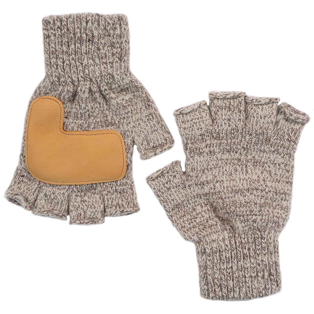 Fingerless Gloves with Leather - Image 2