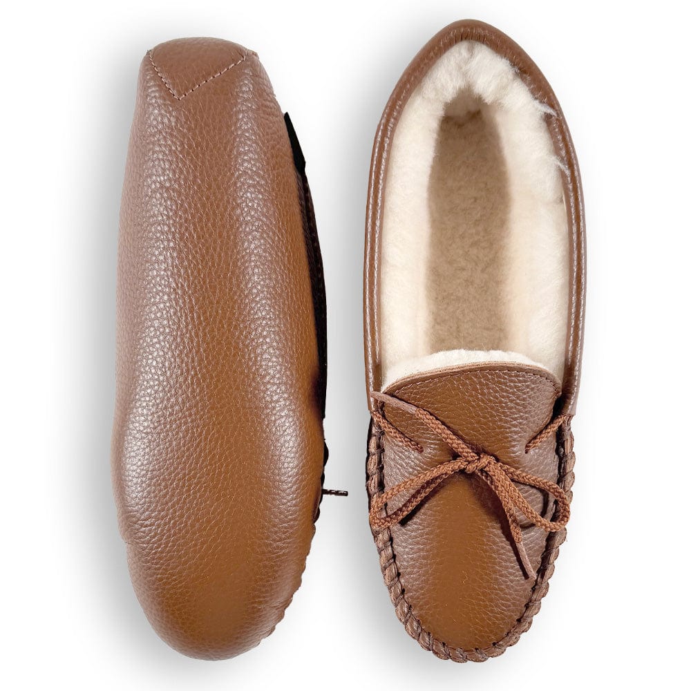 Footskins Men's Softsole Sheepskin Slippers - Brown - Image 3