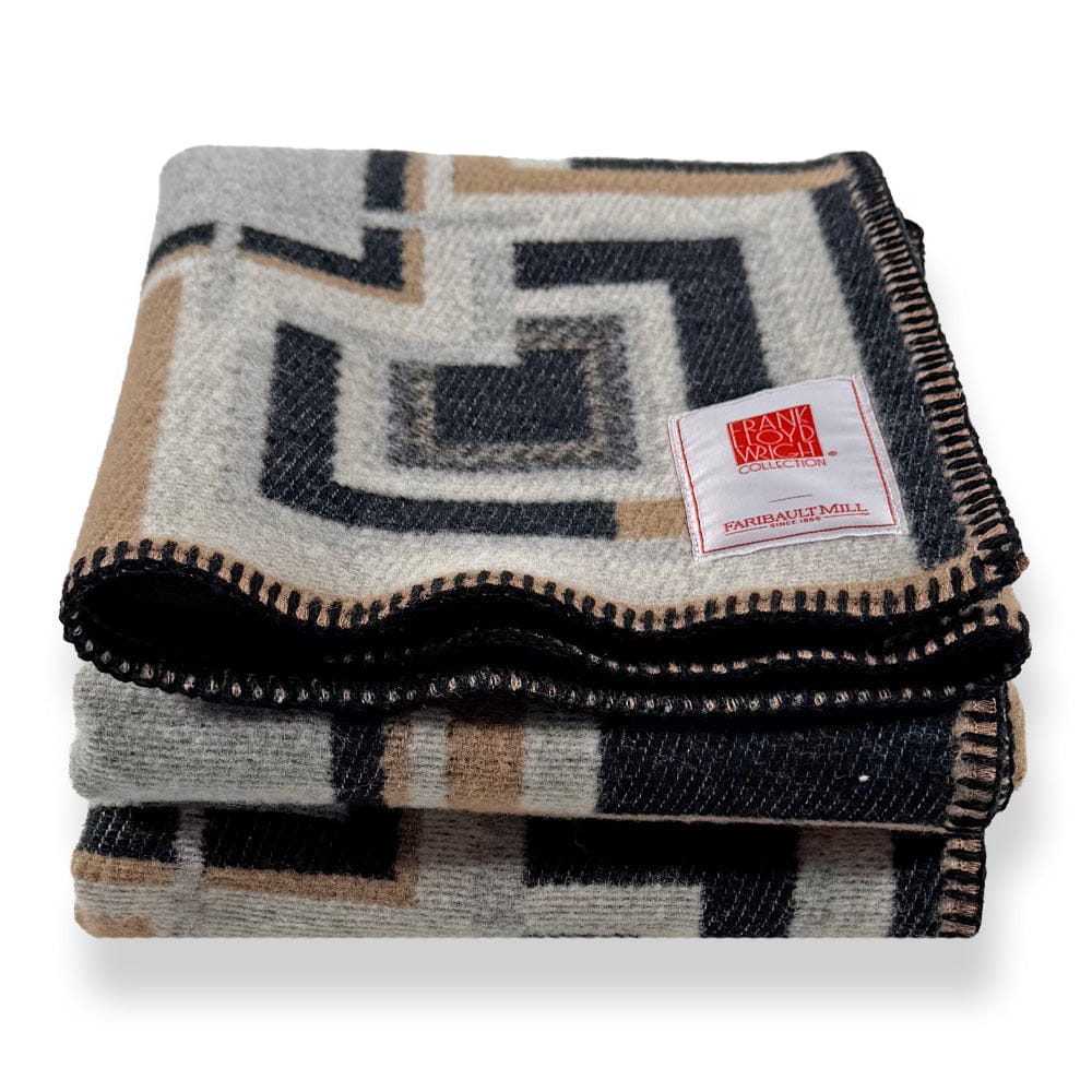 Frank Lloyd Wright Ennis House Textile Block Wool Throw - Image 5
