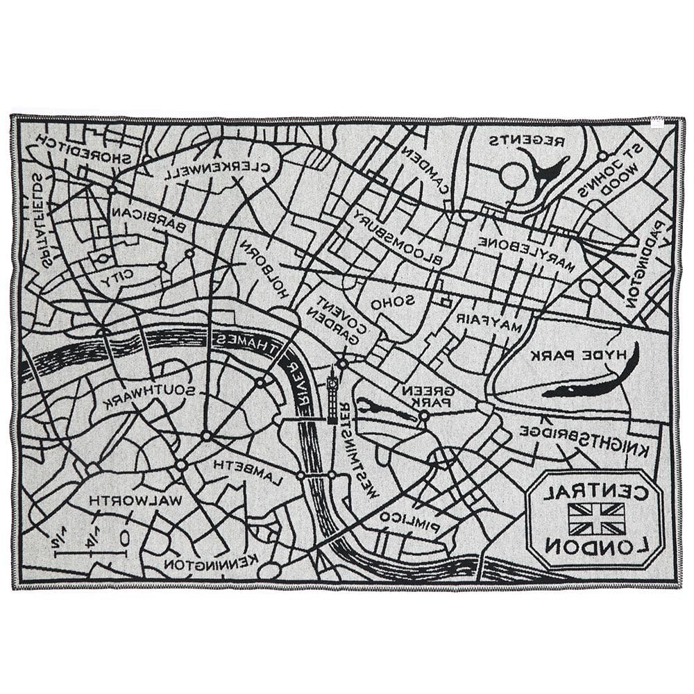London Map Wool Throw - Image 3