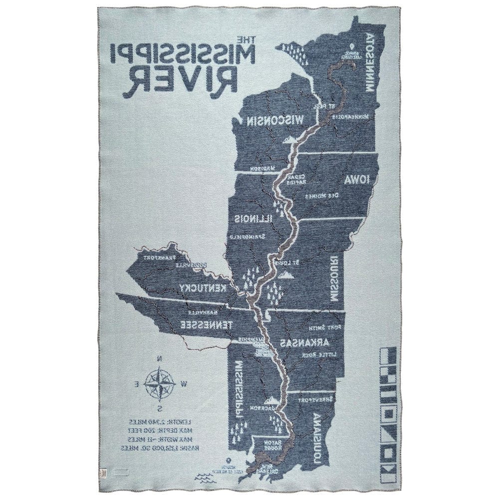 Mississippi River Wool Throw - Image 3