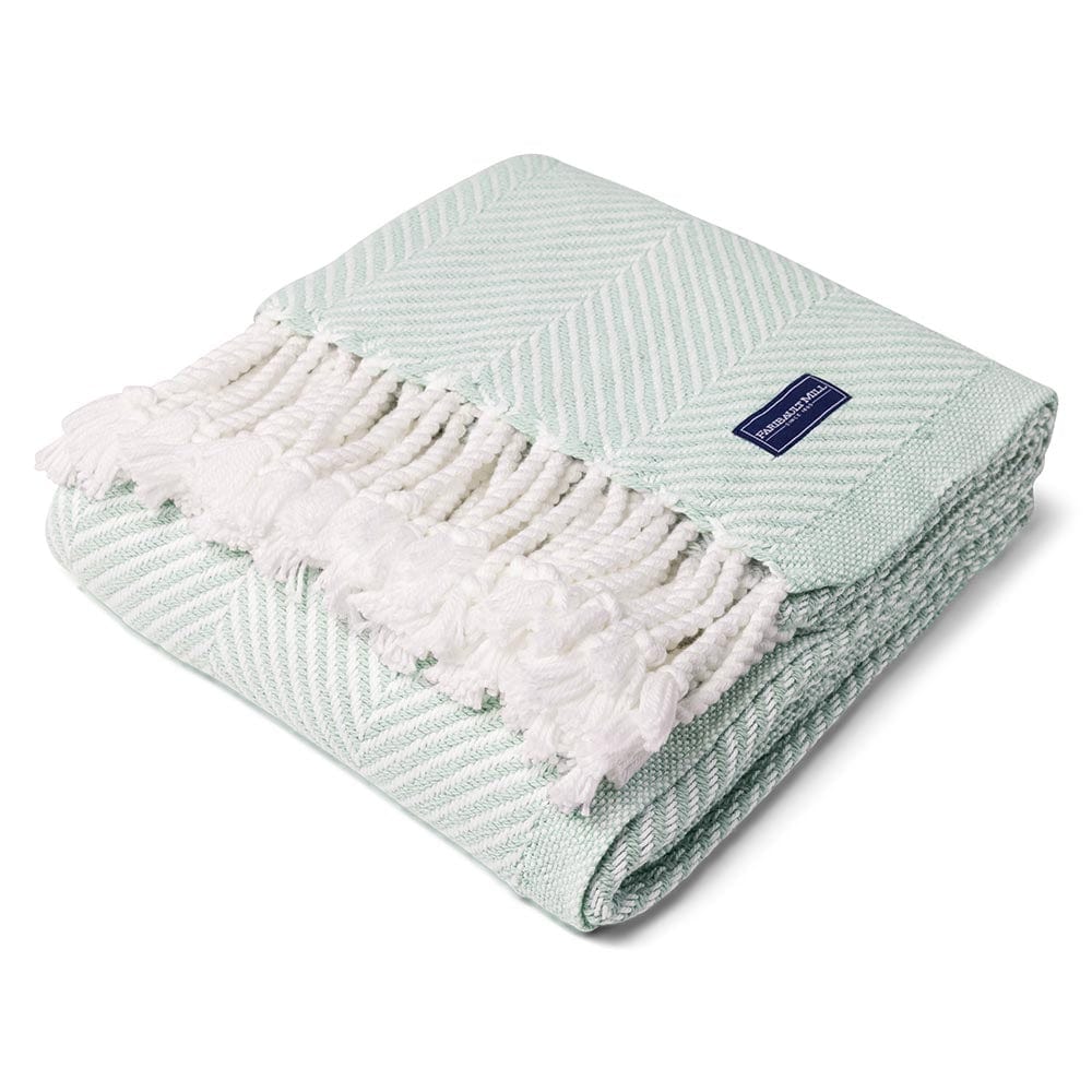 Monhegan Cotton Throw With Fringe - Surf - Image 4