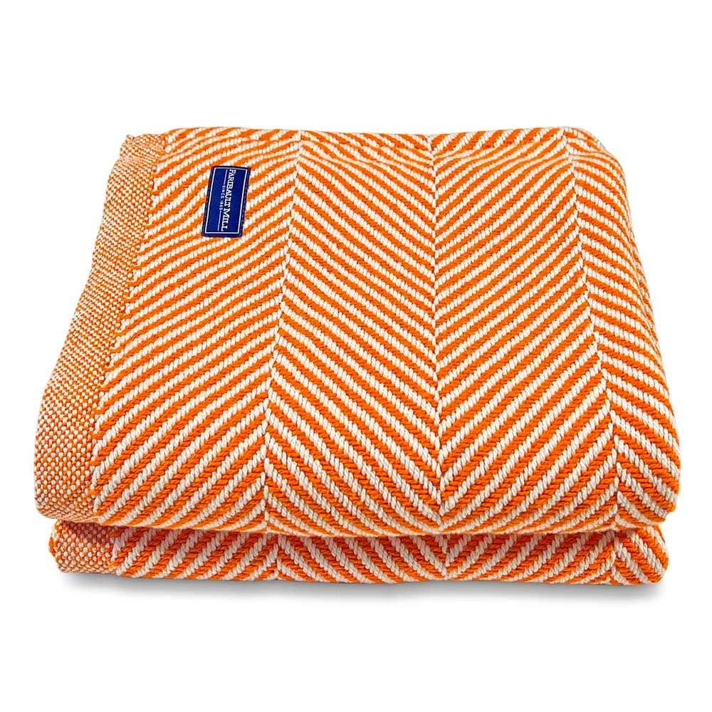 Monhegan Cotton Throw Without Fringe - Autumn - Image 3