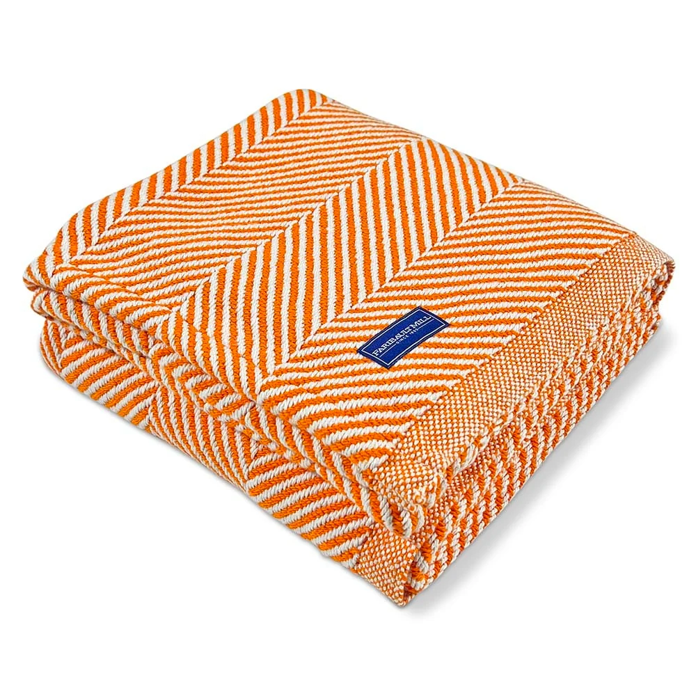 Monhegan Cotton Throw Without Fringe - Autumn - Image 4