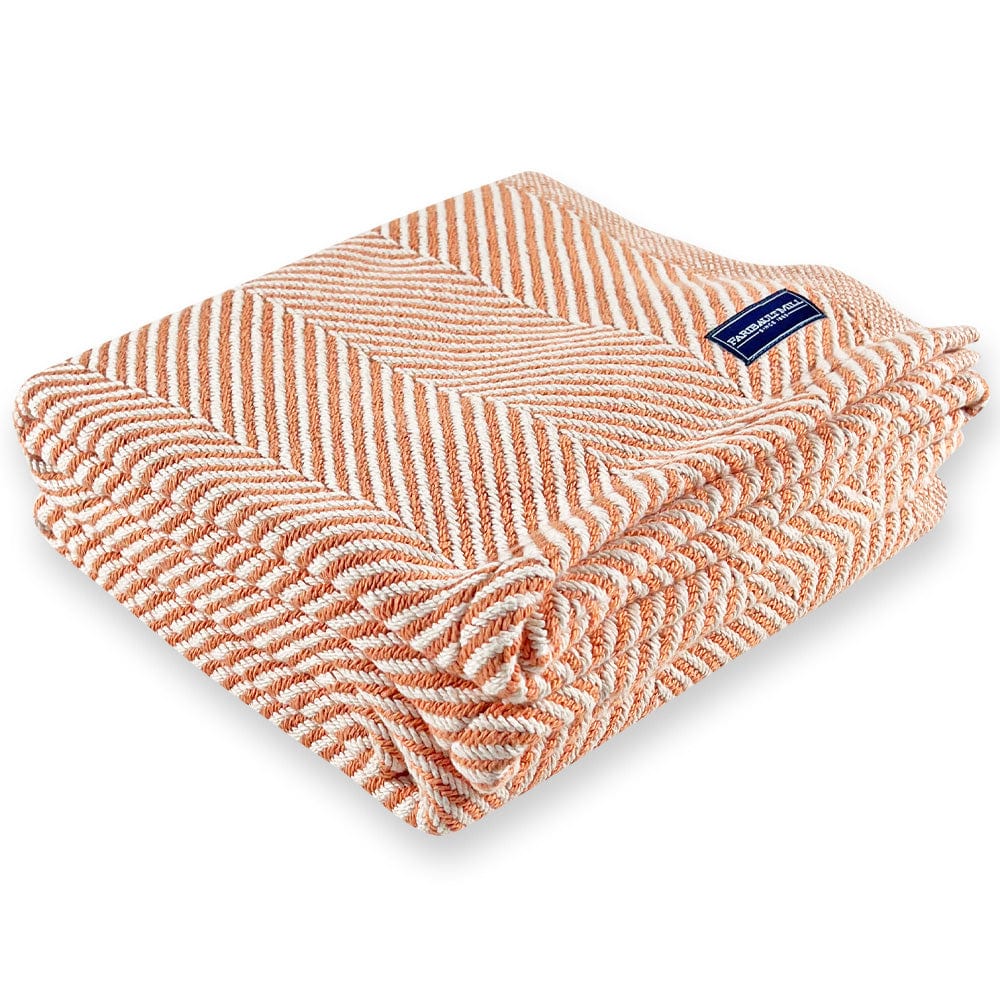 Monhegan Cotton Throw Without Fringe - Bittersweet - Image 3