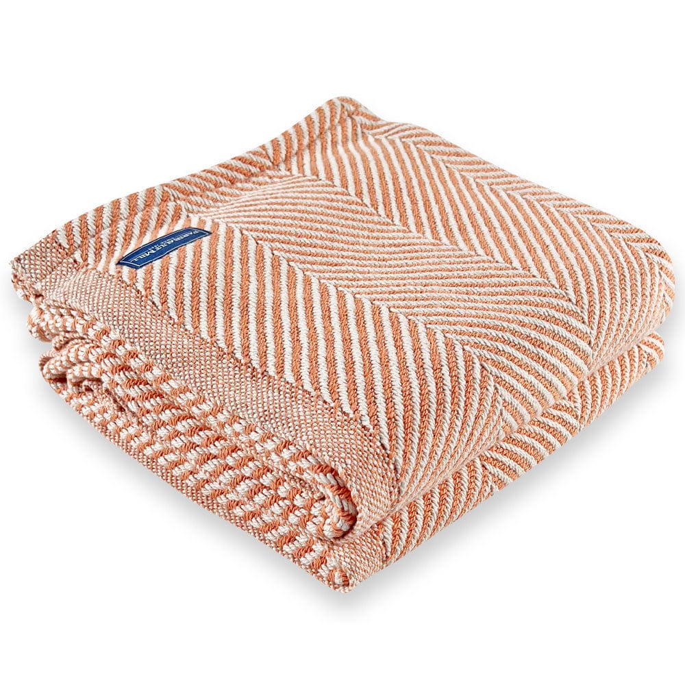 Monhegan Cotton Throw Without Fringe - Bittersweet - Image 4