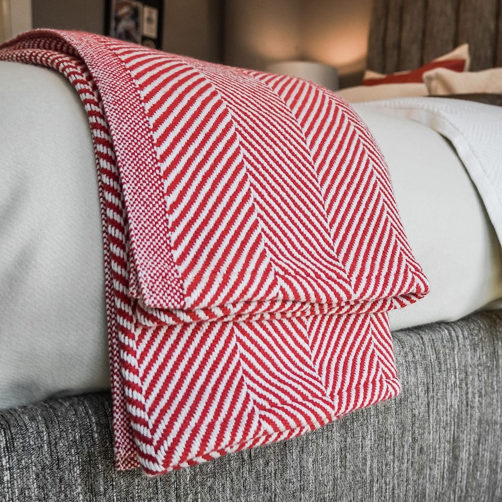 Monhegan Cotton Throw Without Fringe - Breton Red - Image 2