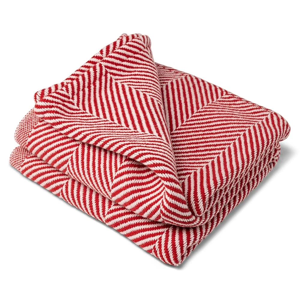 Monhegan Cotton Throw Without Fringe - Breton Red - Image 3