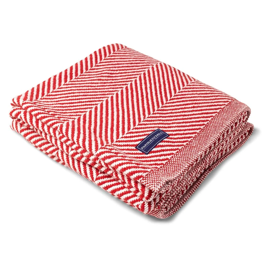 Monhegan Cotton Throw Without Fringe - Breton Red - Image 4