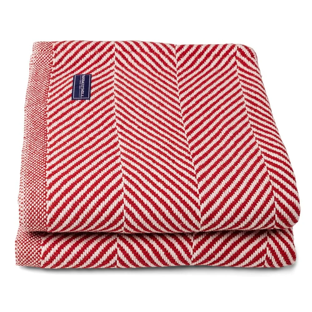 Monhegan Cotton Throw Without Fringe - Breton Red - Image 5