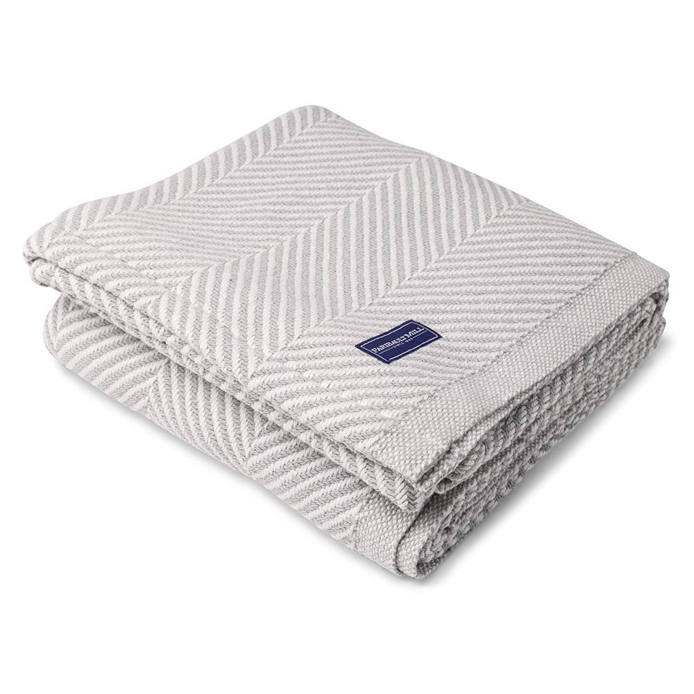 Monhegan Cotton Throw Without Fringe - Dove Gray - Image 3