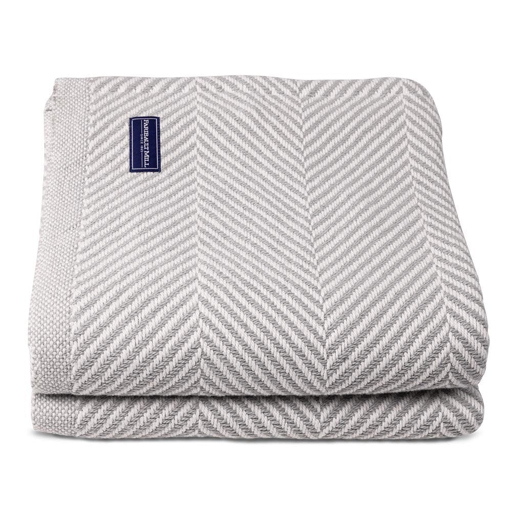 Monhegan Cotton Throw Without Fringe - Dove Gray - Image 4
