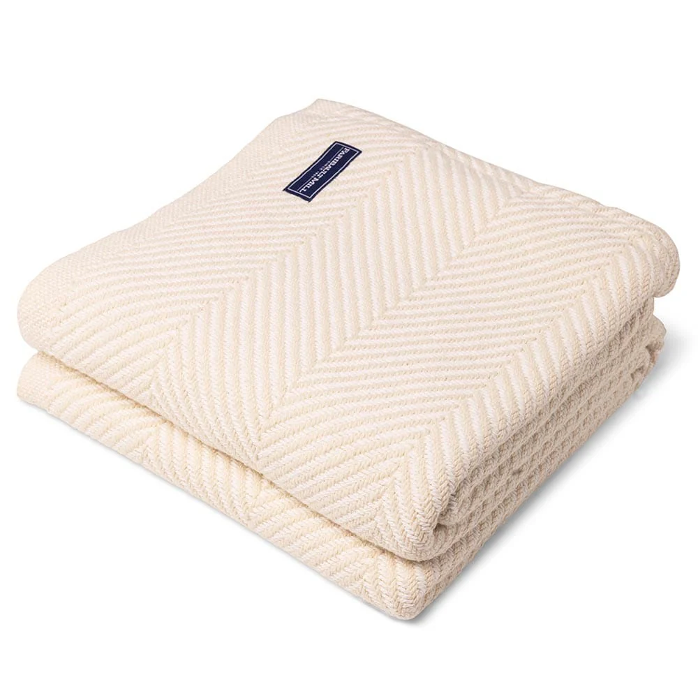 Monhegan Cotton Throw Without Fringe - Natural
