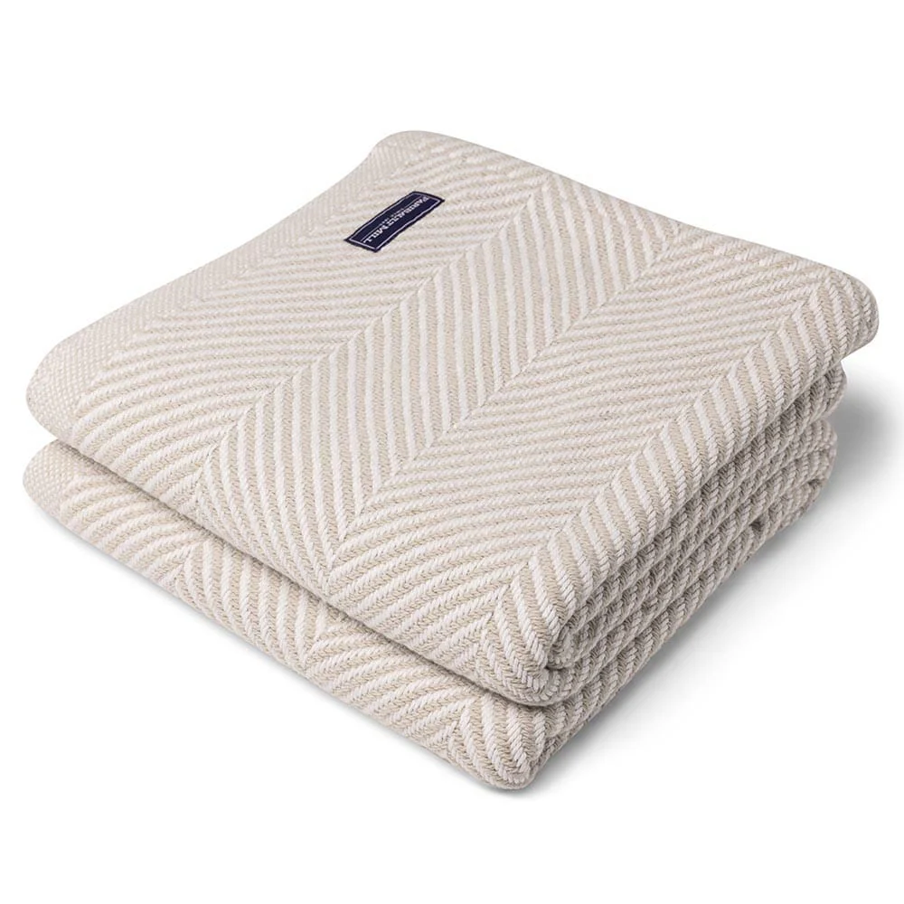 Monhegan Cotton Throw Without Fringe - Oyster