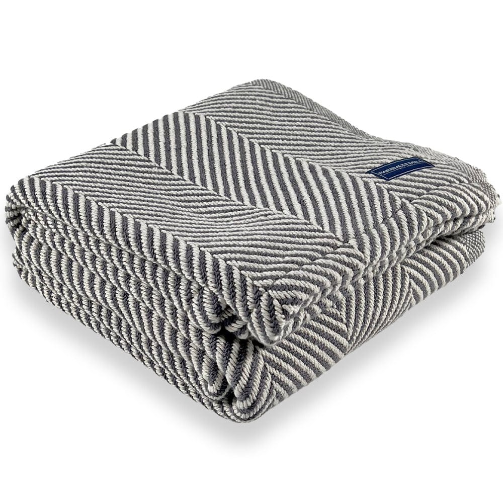 Monhegan Cotton Throw Without Fringe - Slate - Image 3