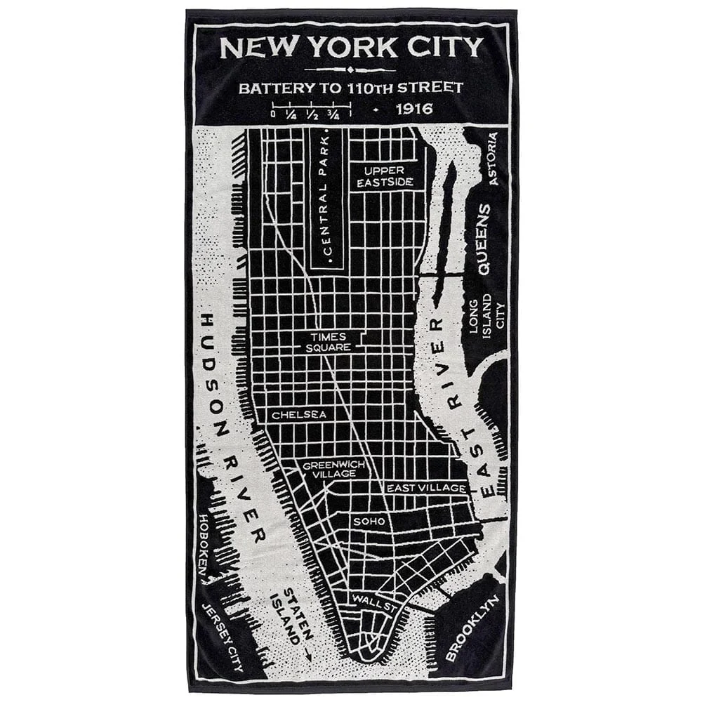 New York City Map Towel